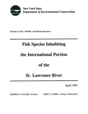 Fish Species Inhabiting the International Portion of the St
