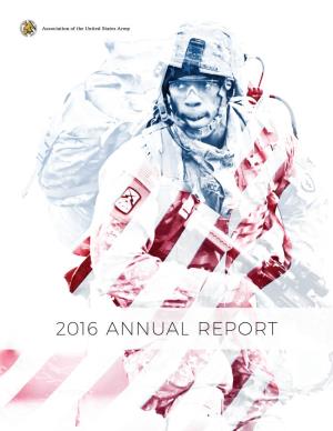 2016 Annual Report Table of Contents