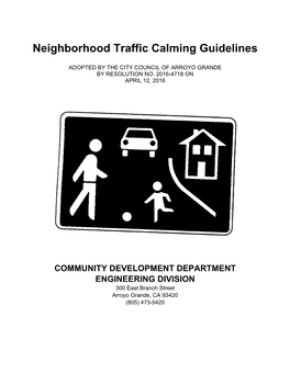Neighborhood Traffic Calming Guidelines