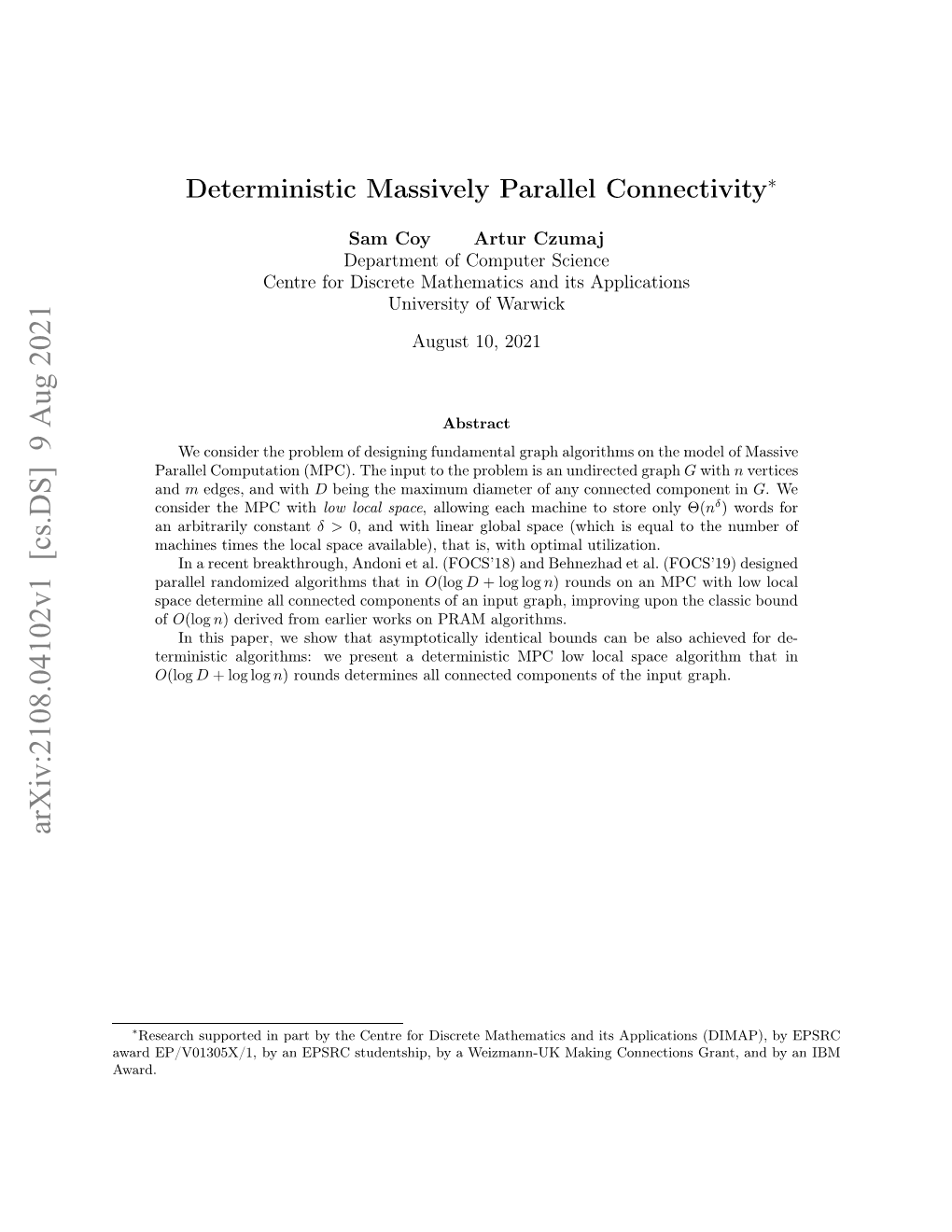 Deterministic Massively Parallel Connectivity