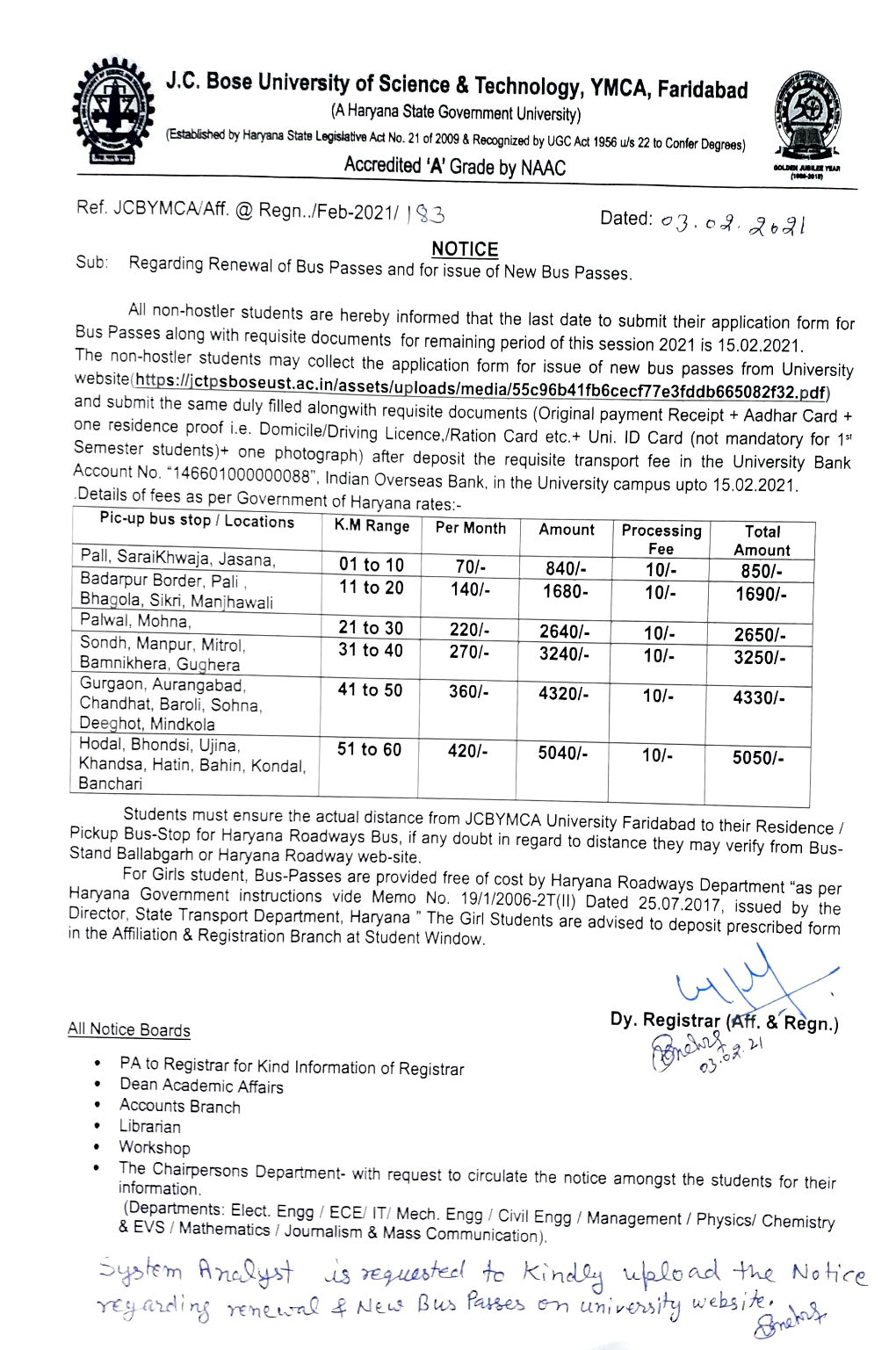 J.C. Bose University of Science& Technology, YMCA, Faridabad