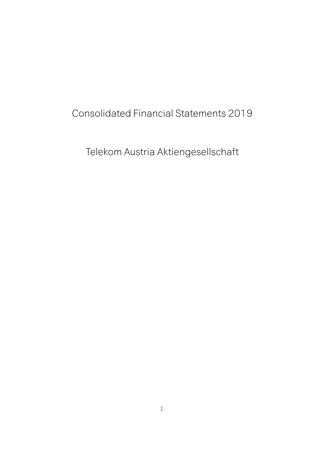 Consolidated Financial Statements 2019