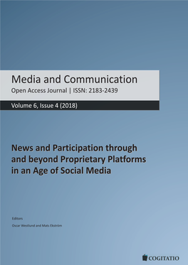 Media and Communication Open Access Journal | ISSN: 2183-2439