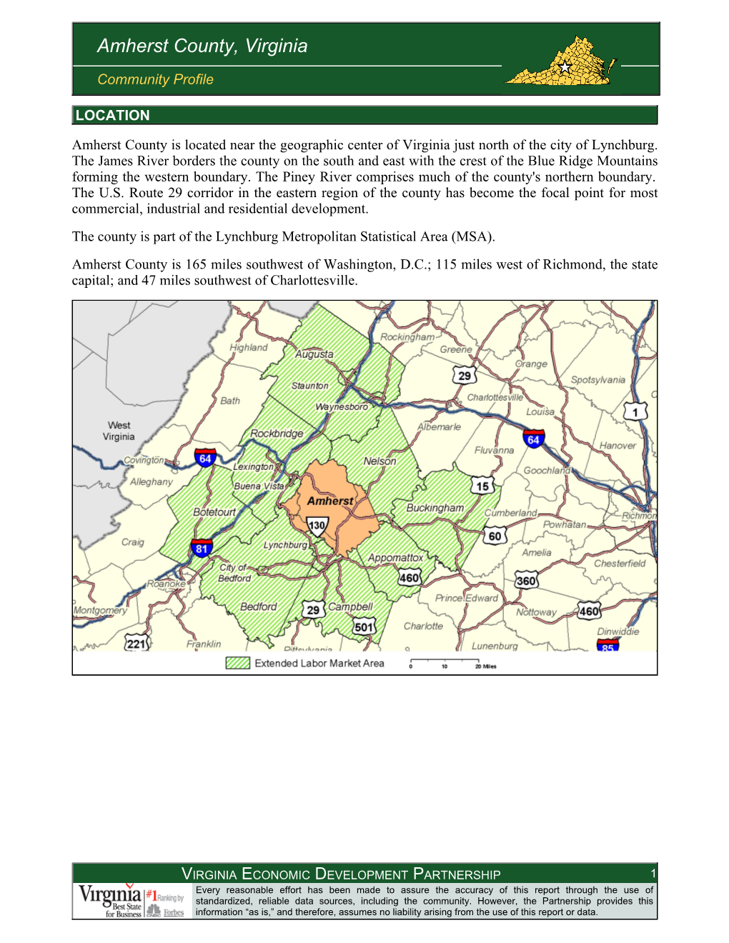 Amherst County Profile Information