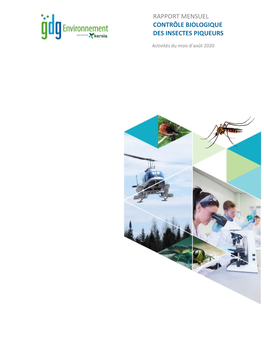 Rapport Mensuel Contrôle Biologique Des Insectes Piqueurs