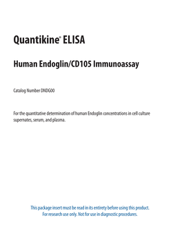 Human Endoglin/CD105 Quantikine