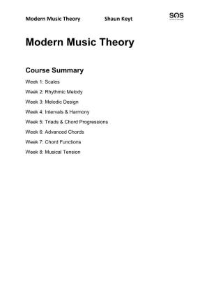 Modern Music Theory Course Notes.Pdf