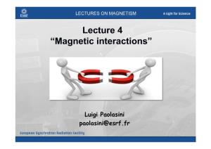 Paolasini Magnetism Lecture4.Ppsx
