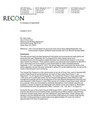 Template for RECON Letter