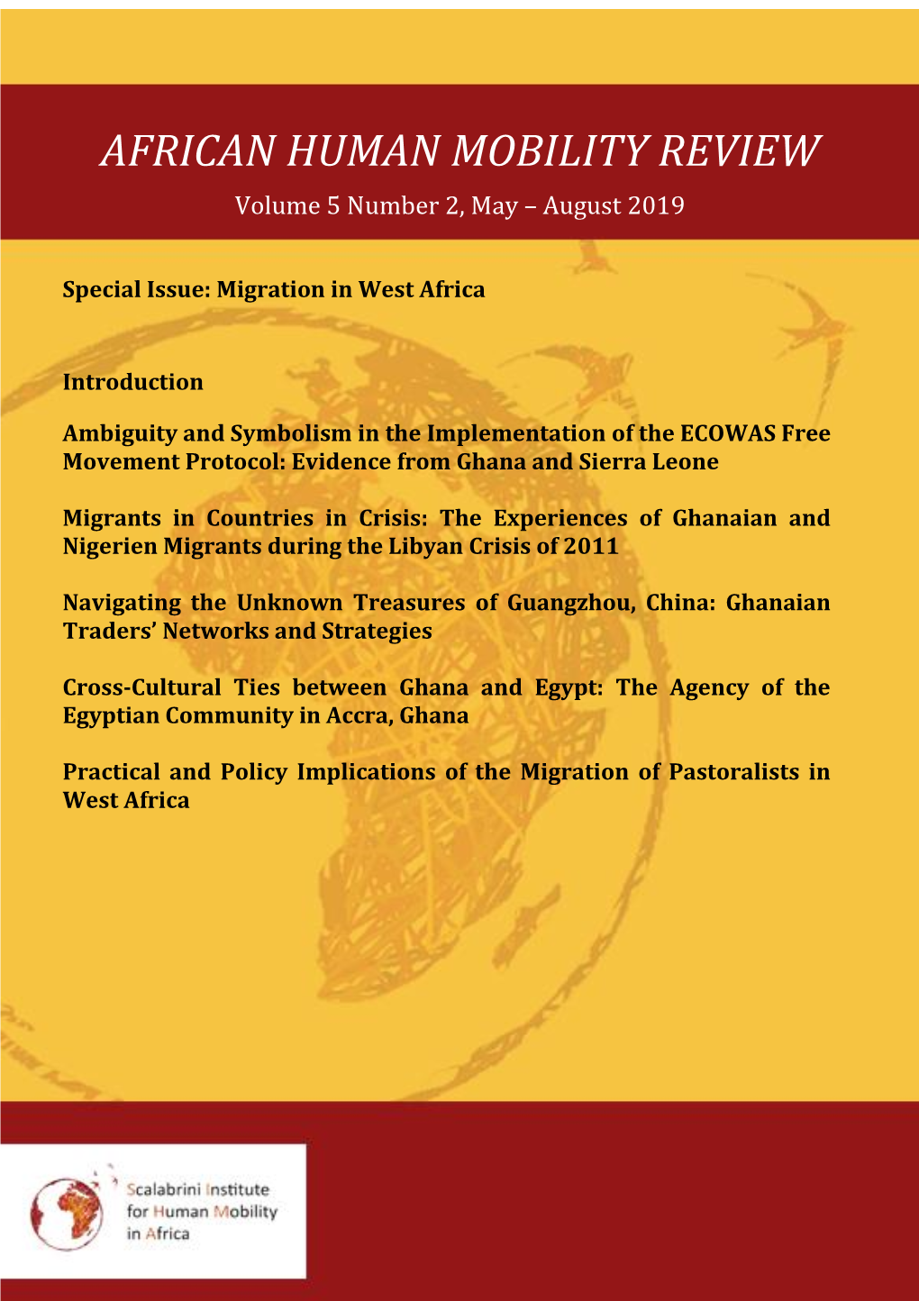 AFRICAN HUMAN MOBILITY REVIEW Volume 5 Number 2, May – August 2019