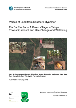 Voices of Land from Southern Myanmar: Ein Da Rar Zar Village