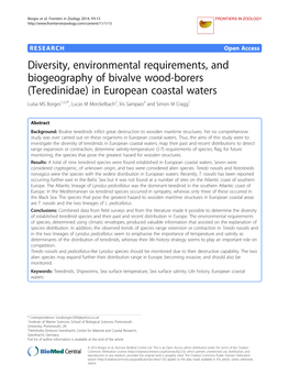 Diversity, Environmental Requirements, and Biogeography of Bivalve Wood-Borers (Teredinidae) in European Coastal Waters