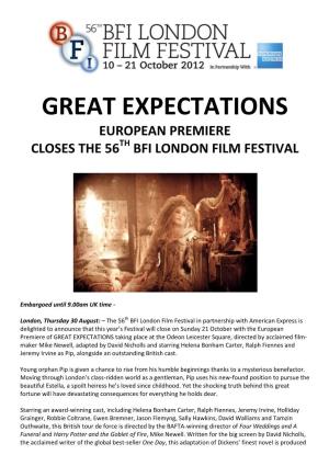 Great Expectations European Premiere Closes the 56 Th