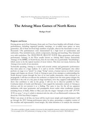 The Arirang Mass Games of North Korea