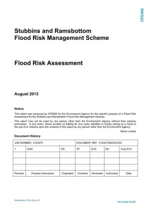 Stubbins and Ramsbottom Flood Risk Management Scheme Flood Risk