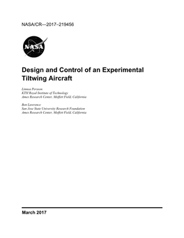 Design and Control of an Experimental Tiltwing Aircraft