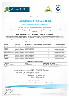 Leaderbrand Produce Limited