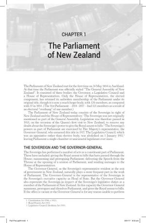 Ch 1 the Parliament of New Zealand