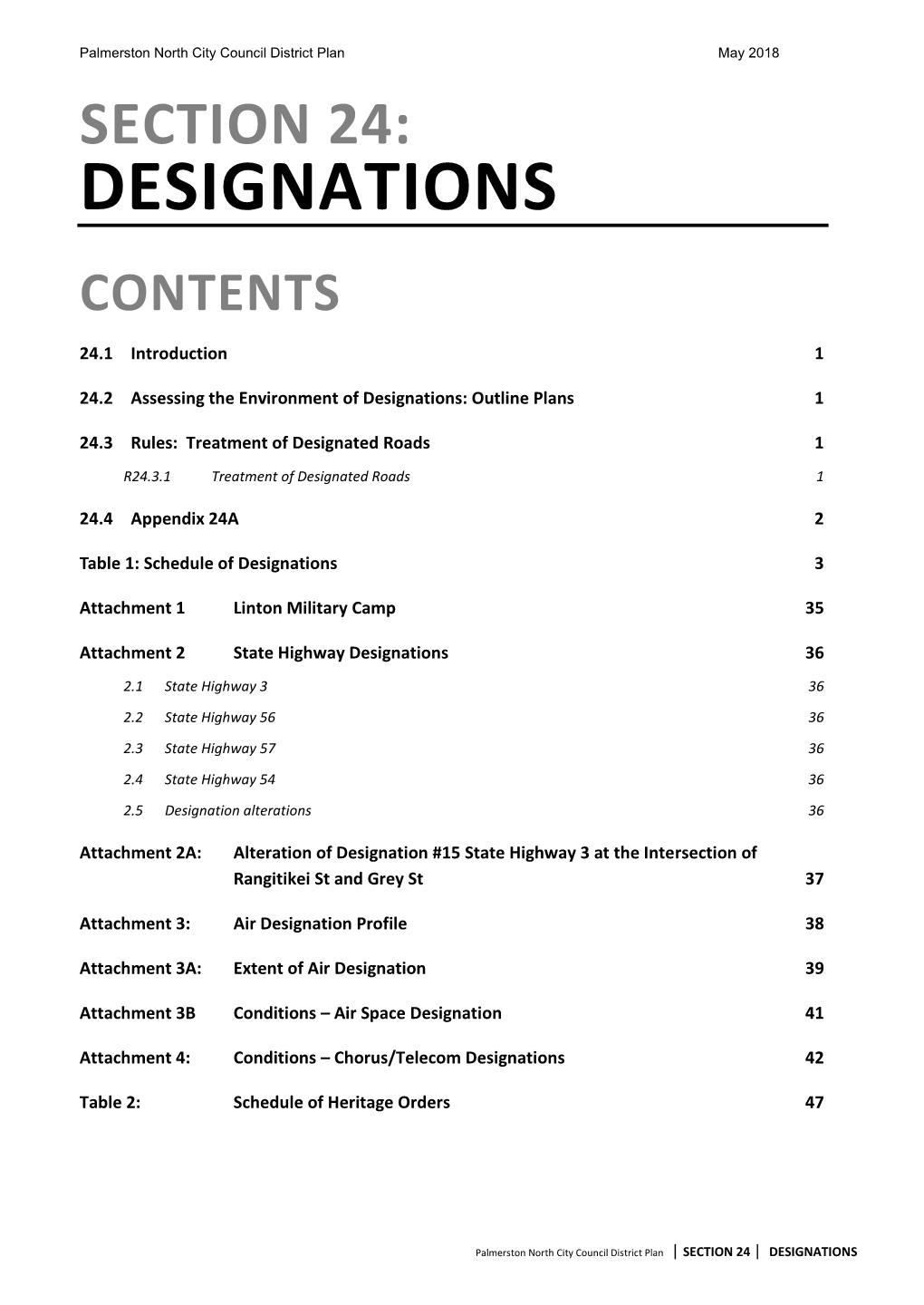 Section 24: Designations