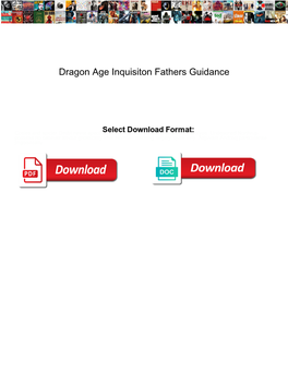 Dragon Age Inquisiton Fathers Guidance