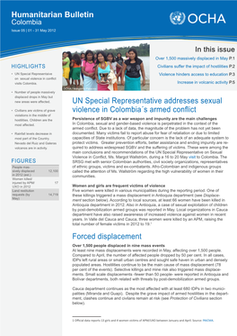 Humanitarian Bulletin Colombia Issue 05 | 01 - 31 May 2012