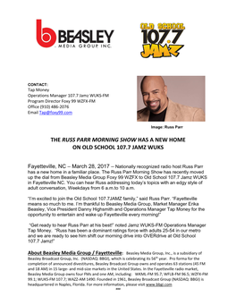 The Russ Parr Morning Show Has a New Home on Old School 107.7 Jamz Wuks