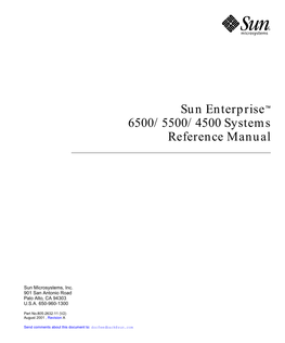 Sun Enterprise 6500/5500/4500 Systems Reference Manual • August 2001 5.6.1 Removing a Board 5-6 5.6.2 Installing a Board 5-8 5.6.3 Disk Drives 5-12