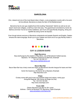 Barcelona Gay & Lesbian Bars