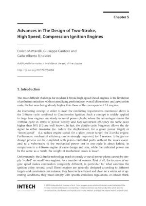 Advances in the Design of Two-Stroke, High Speed, Compression Ignition Engines