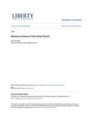 Missions History of the Early Church
