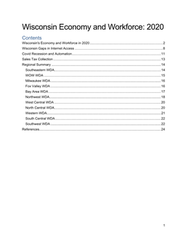 Read the Wisconsin Economy and Workforce 2020 Report