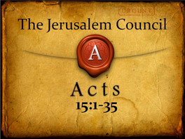 Acts 15 Jerusalem Council