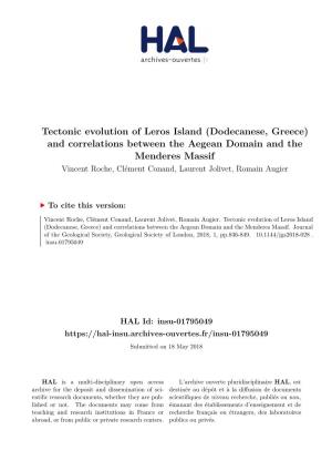 Tectonic Evolution of Leros Island (Dodecanese, Greece)