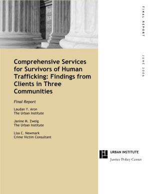 Comprehensive Services for Survivors of Human Trafficking