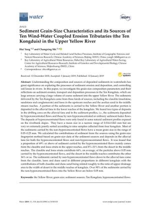 Sediment Grain-Size Characteristics and Its Sources of Ten Wind-Water Coupled Erosion Tributaries (The Ten Kongduis) in the Upper Yellow River