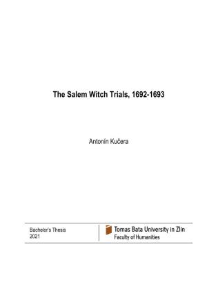 The Salem Witch Trials, 1692-1693