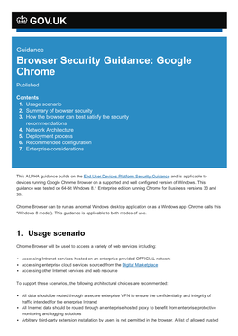 Browser Security Guidance: Google Chrome