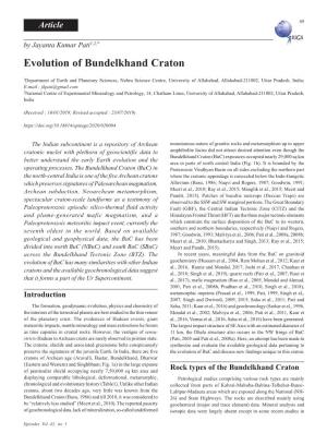 Evolution of Bundelkhand Craton