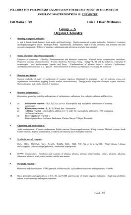 Assistant Master/Assistant Mistress in Chemistry in The