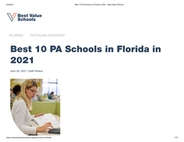Best 10 PA Schools in Florida in 2021 - Best Value Schools
