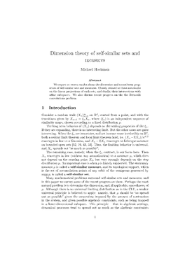 Dimension Theory of Self-Similar Sets and Measures