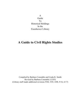 A Guide to Civil Rights Studies