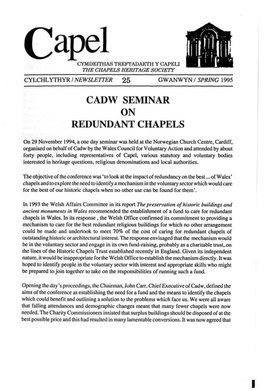 Cadw Seminar on Redundant Chapels