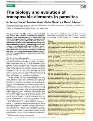 The Biology and Evolution of Transposable Elements in Parasites