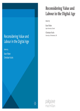Reconsidering Value and Labour in the Digital Age
