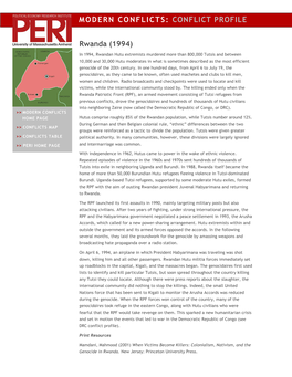 War Profile – Iraq/US