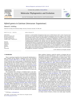 Hybrid Genera in Liatrinae MPE 2011.Pdf