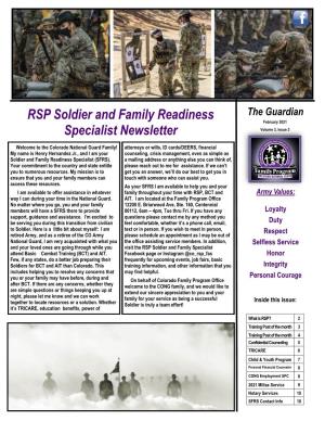 RSP Soldier and Family Readiness Specialist Newsletter