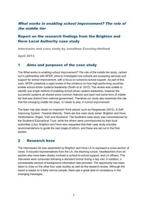 Brighton and Hove Case Study