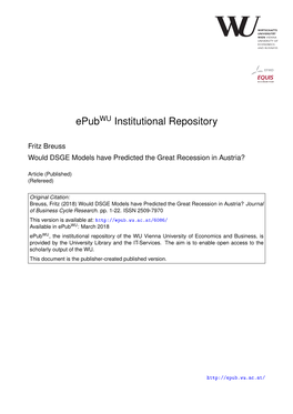 Epub Institutional Repository